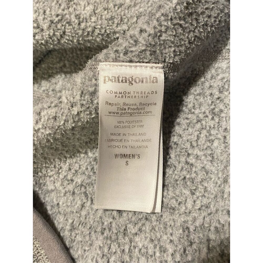 Patagonia Women's Gray Better Sweater 1/4 Zip Fleece Jacket Size S 25617 - Picture 4 of 9